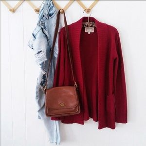 Cherry Red Cardigan